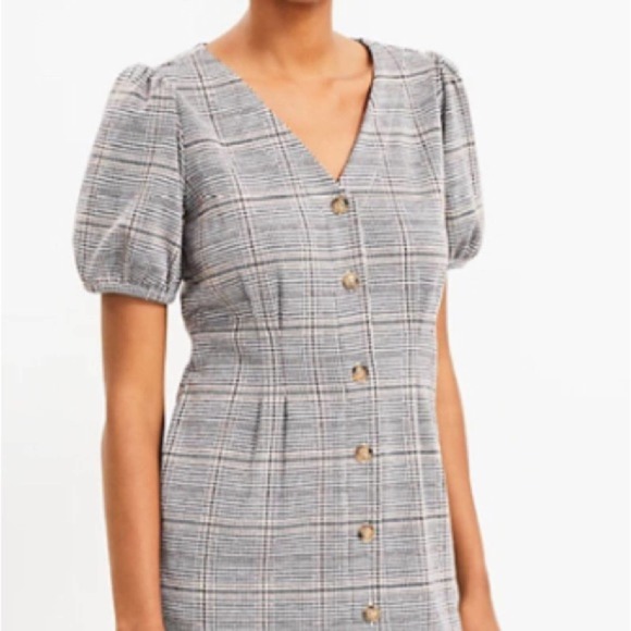 Loft Puff Sleeve Pocket Dress - Picture 1 of 10